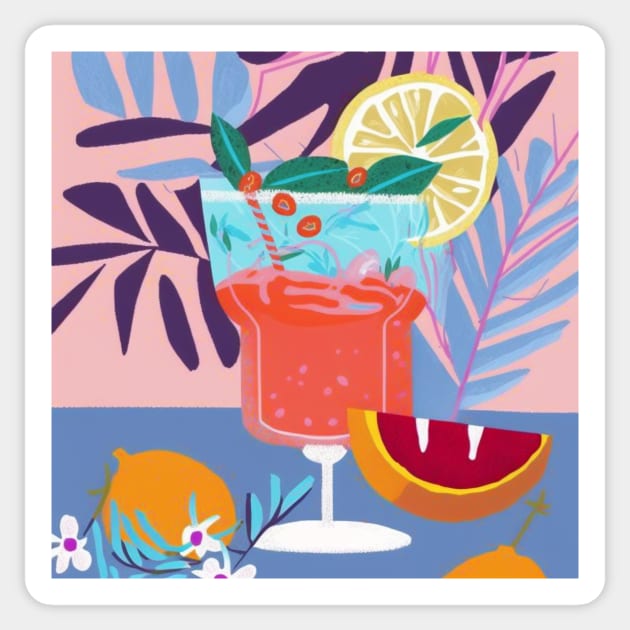 Cranberry cocktail Sticker by RoseAesthetic